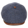 casquette laine vierge avec visière gansée et bouton assorti