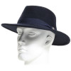 Chapeau feutre bleu bord moyen