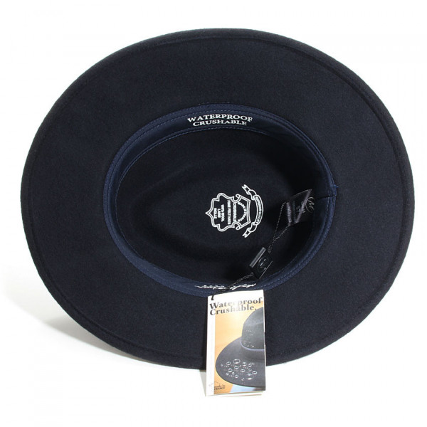 chapeau feutre bleu waterproof et crushable