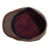 casquette en laine vierge surpiquée coloris taupe