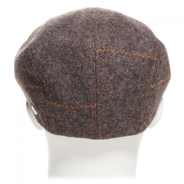 casquette hiver en laine vierge coloris marron