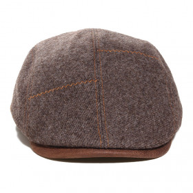 casquette hiver en laine vierge coloris marron