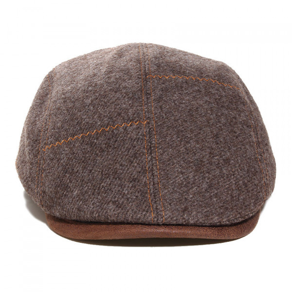 casquette hiver en laine vierge coloris marron