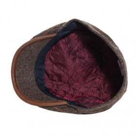 casquette hiver en laine vierge coloris marron