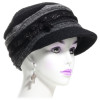 casquette laine noir et grise