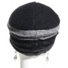 casquette laine noir et grise