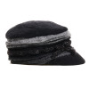 casquette laine noir et grise
