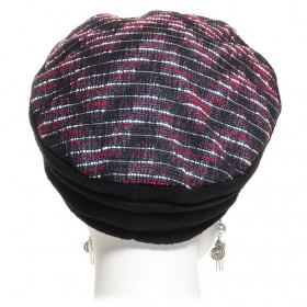 béret polaire imperméable avec calotte coloris fushia