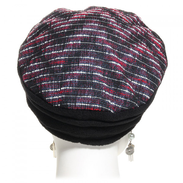 béret polaire imperméable avec calotte coloris fushia