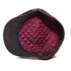 casquette plate laine vierge à carreaux