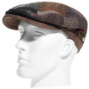 casquette patchwork laine vierge et imitation cuir