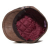 casquette patchwork laine vierge et imitation cuir