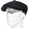 Casquette Hatteras cuir noir nappa wax