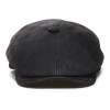Casquette Hatteras cuir noir nappa wax