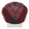 casquette laine vierge uni et carreaux