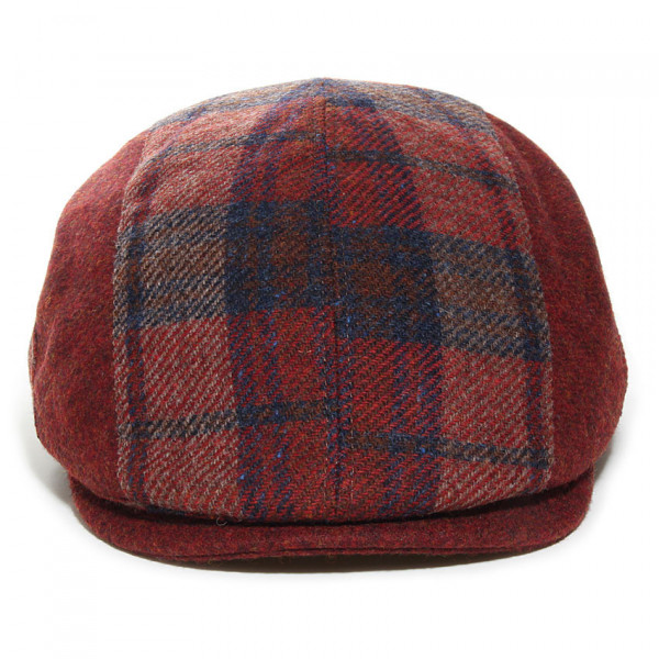 casquette laine vierge uni et carreaux