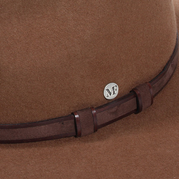 chapeau feutre 100% laine waterproof et ceinture cuir
