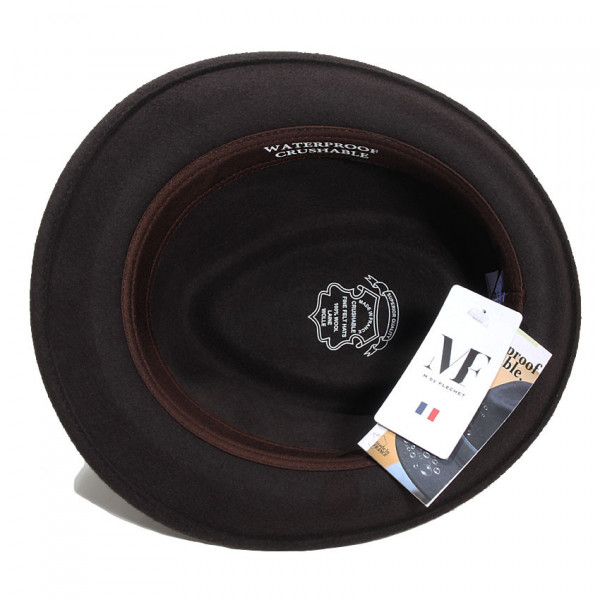 chapeau feutre fedora waterproof et crushable