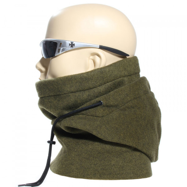 cagoule canadienne kaki position tour de cou