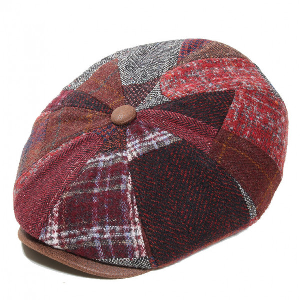 casquette patchwork rouge