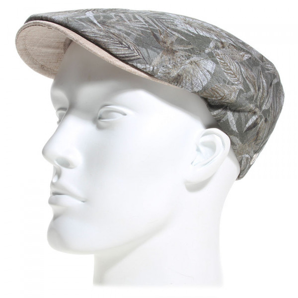 Casquette d'été en lin et coton imprimé