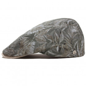 Casquette coton imprimé feuilles exotiques