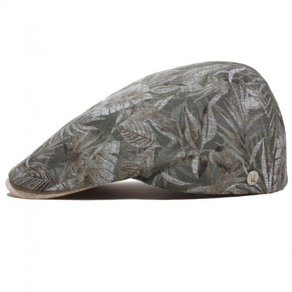 Casquette coton imprimé feuilles exotiques