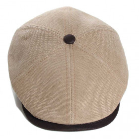 Casquette plate six pans avec bouton
