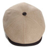 Casquette plate six pans avec bouton
