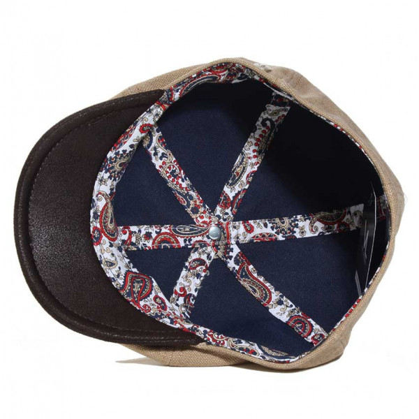 Casquette avec visière imitation cuir