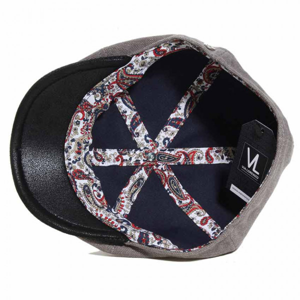 Casquette avec visière imitation cuir