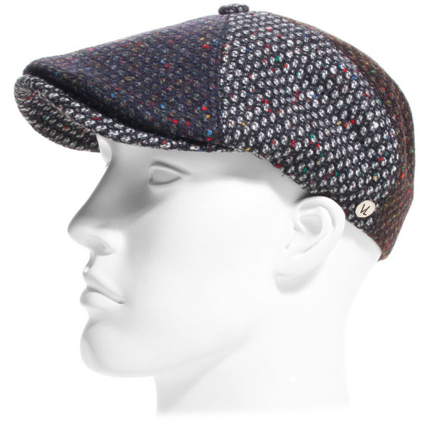Béret casquette en patchwork de laine