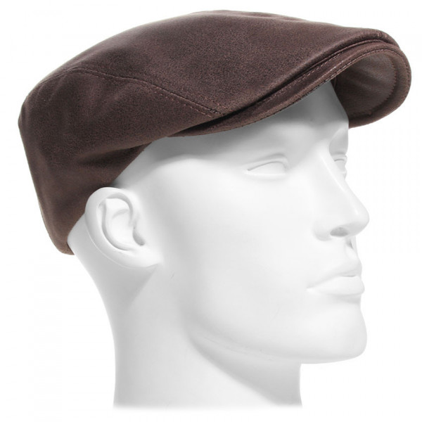 Casquette homme cuir vintage marron - Via Lorenzo - Hatsquality