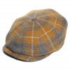 casquette tartan jaune et gris