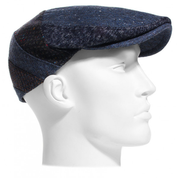 Casquette plate patchwork bleu marine - Hatsquality