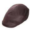 casquette imitation cuir marron