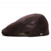 casquette simili cuir marron