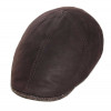 casquette cuir et laine marron