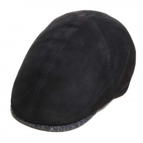 Casquette broker cuir et...