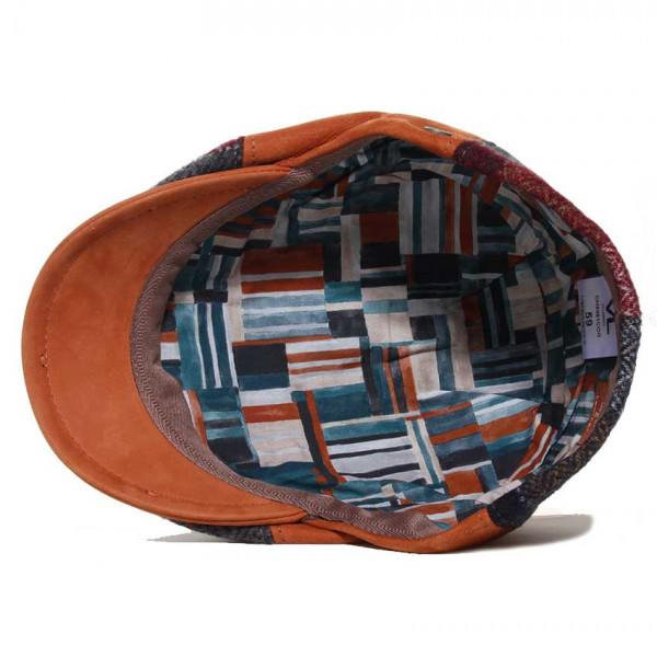Casquette doublée tissus fantaisie