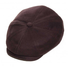 Gavroche laine marron uni -...
