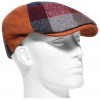 casquette cuir et laine cognac