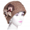 Béret laine beige plissé - Via Lorenzo