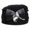 béret laine noir avec nœud papillon