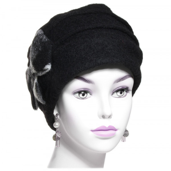 béret femme laine noir