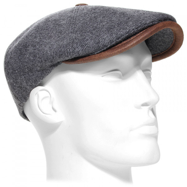 casquette laine vierge coloris gris
