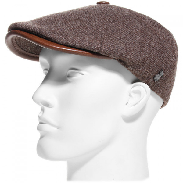 casquette laine vierge coloris taupe