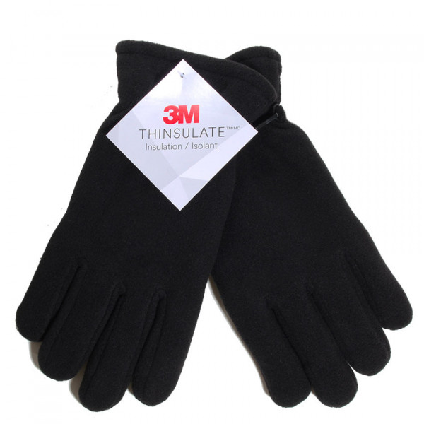 Gant polaire noir Thinsulate