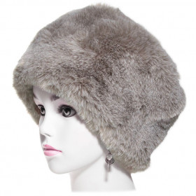 Toque fausse fourrure coloris marmotte