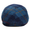 casquette laine Harris Tweed bleue